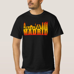 Camiseta Madrid España City Cityscape Skyline Gracioso rega