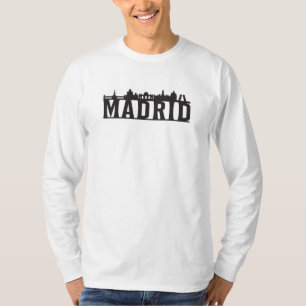 Camiseta Madrid España City Skyline Cityscape Trip Gift Ide