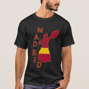 Camiseta Madrid Flamenco Souvenir con bandera española