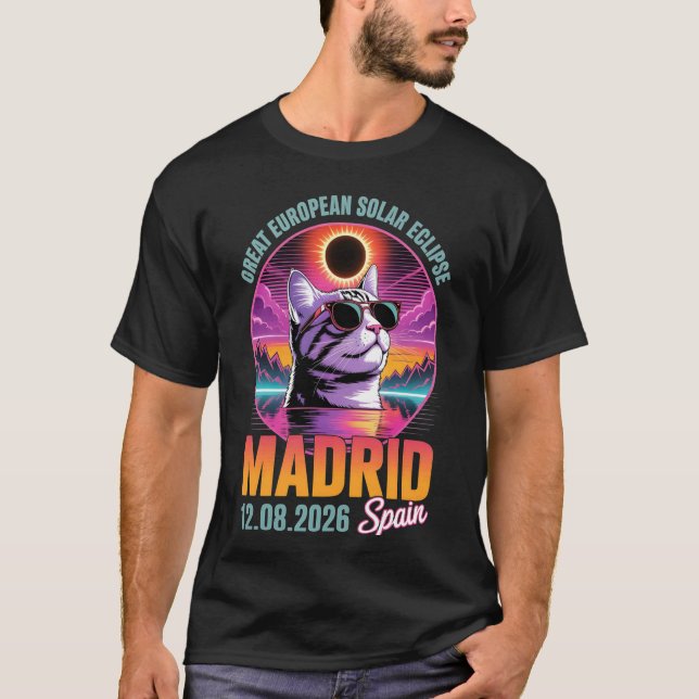 Camiseta Madrid Gran Eclipse Solar Europeo 2026 Retro (Anverso)