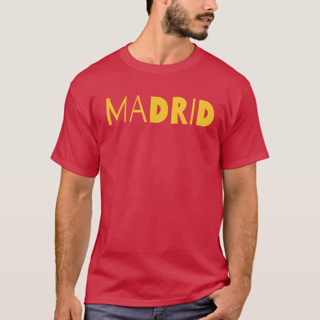 Camiseta Madrid Spanish city typography logo design. (Anverso)