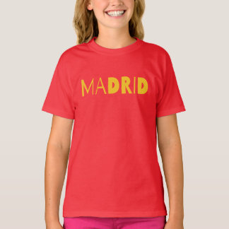 Camiseta Madrid Spanish city typography logo design.
