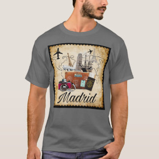 Camiseta Madrid World Travel Souvenir Travel Destination Tr