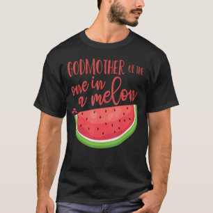Camiseta Madrina Cumpleaños uno en un tema de la sandía de