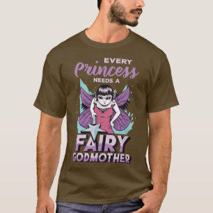 Camiseta Madrina De Hada Presente Para Mujeres Princesa De