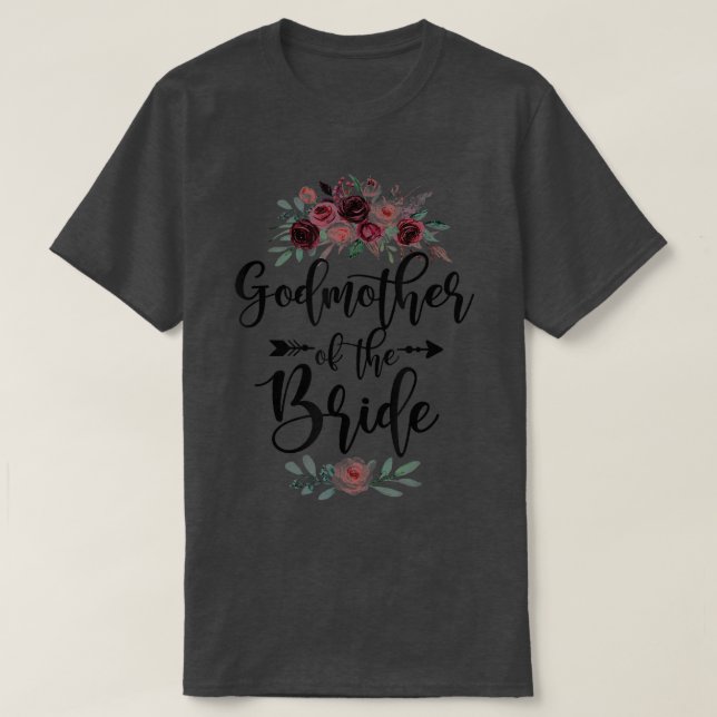 Camiseta Madrina De La Celebración De La Ducha De La Boda D (Diseño del anverso)