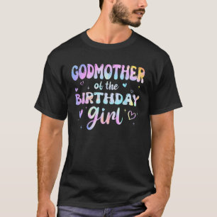 Camiseta Madrina de la Chica de cumpleaños Tye Colorful Gr