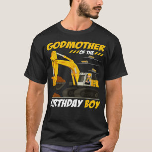 Camiseta Madrina De La Construcción Del Niño De Cumpleañ