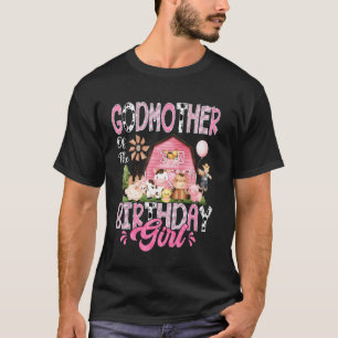 Camiseta Madrina de la Cumpleañera Vaca de Granja Rosa Prim