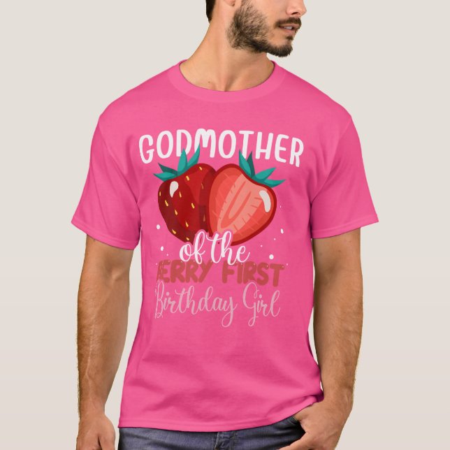 Camiseta Madrina de la familia de Chicas del primer cumplea (Anverso)