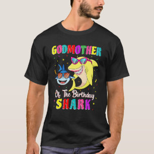 Camiseta Madrina De La Familia De Cumpleaños De Los Tiburon
