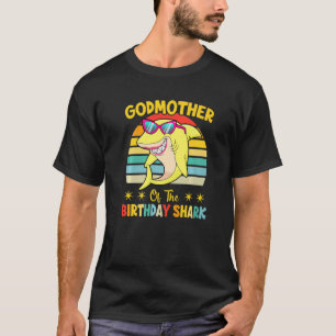 Camiseta Madrina De La Familia De Cumpleaños De Los Tiburon