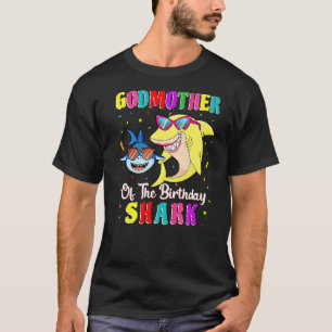 Camiseta Madrina De La Familia De Cumpleaños De Los Tiburon
