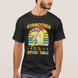 Camiseta Madrina De La Familia De Cumpleaños De Los Tiburon