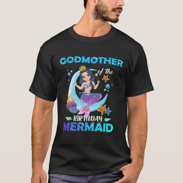 Camiseta Madrina De La Familia Que Coincide Con La Sirena D (Anverso)