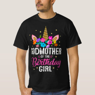 Camiseta Madrina De La Madre Chica De Cumpleaños Regalo Uni