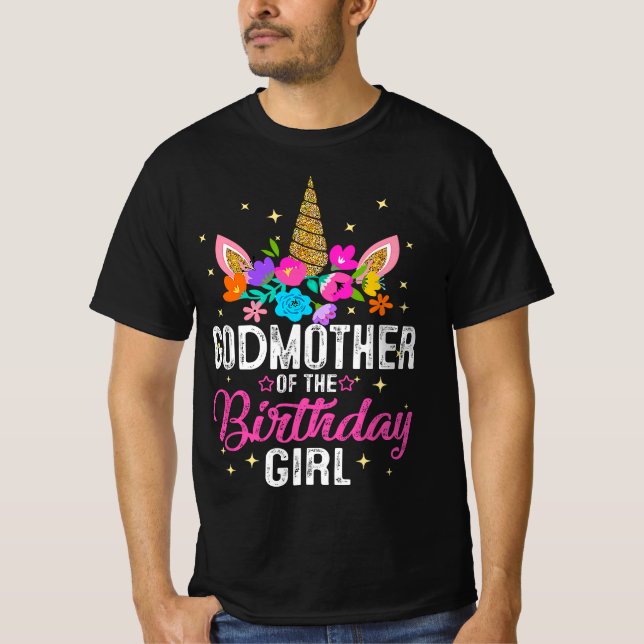 Camiseta Madrina De La Madre Chica De Cumpleaños Regalo Uni (Anverso)