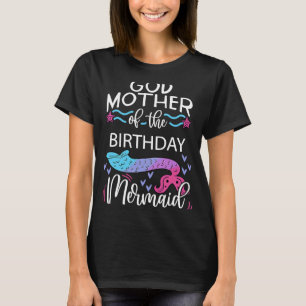 Camiseta Madrina De La Parte De Cumpleaños De La Sirena