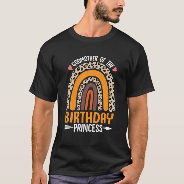 Camiseta Madrina De La Princesa De Cumpleaños, Mami Arcoiri (Anverso)