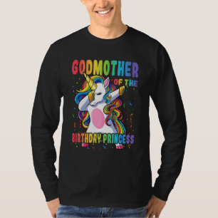 Camiseta Madrina De La Princesa Nacida Dabbing Unicorn