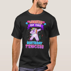 Camiseta Madrina De La Princesa Nacida Unicorn Chica Bi