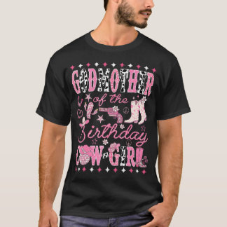 Camiseta Madrina de la Vaquera del Rodeo Rosa Cumpleaños