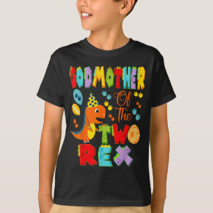 Camiseta Madrina de los Dos Rex Niño Cumpleaños 2 Dinosauri