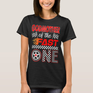 Camiseta Madrina de The Fast One Cumpleaños de carreras Ca