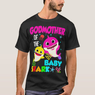 Camiseta Madrina Del Bebé Tiburón Cumpleaños Madrina Sh
