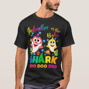 Camiseta Madrina Del Bebé Tiburón Cumpleaños Madrina Sha