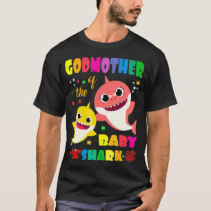 Camiseta Madrina Del Bebé Tiburón Cumpleaños Mamá Tiburón _