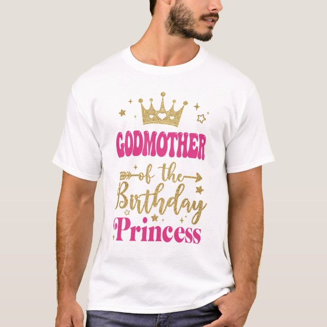 Camiseta Madrina Del Cumpleaños Del Chica Primer Cumpleaños (Anverso)