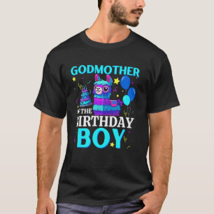 Camiseta Madrina Del Cumpleaños Del Llama Coincidente Cumpl
