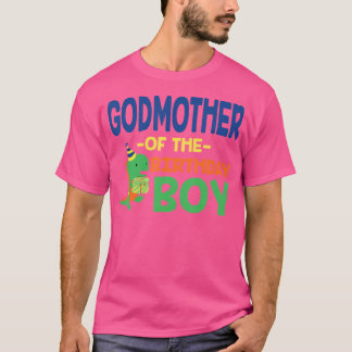 Camiseta Madrina Del Cumpleaños Del Niño Saurus Rex Dinos