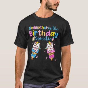 Camiseta Madrina Del Cumpleaños Dulce Chica Helado Crema T