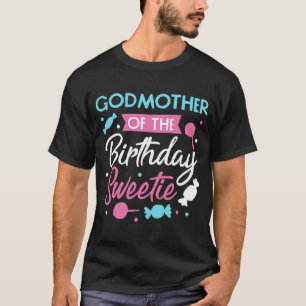 Camiseta Madrina Del Cumpleaños Sweetie Candy Bday Godmo