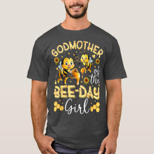 Camiseta Madrina Del Día De La Abeja Chica Hive Fiesta Coin