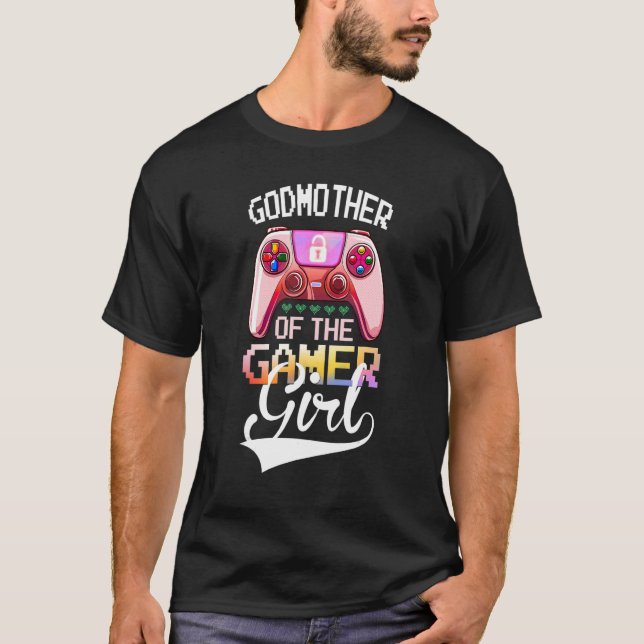 Camiseta Madrina Del Juego De Videojuegos De Chica De Gamer (Anverso)