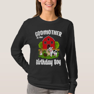 Camiseta Madrina Del Nacimiento Niño Granja Animal Bday Par