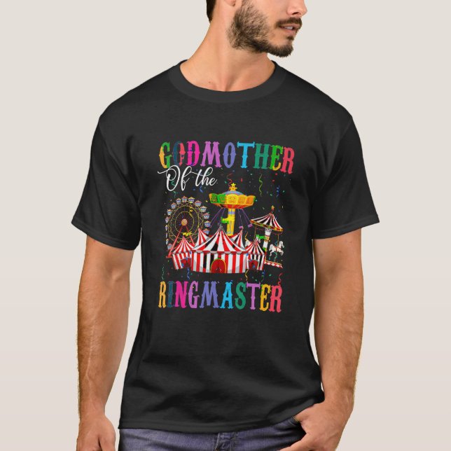 Camiseta Madrina Del Nacimiento Ringmaster Boy Circus Fiest (Anverso)