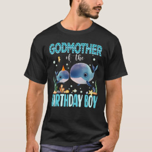 Camiseta Madrina del niño cumpleaños ballena pez del mar de