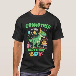 Camiseta Madrina Del Niño Cumpleaños Familia Dinosaurio T R