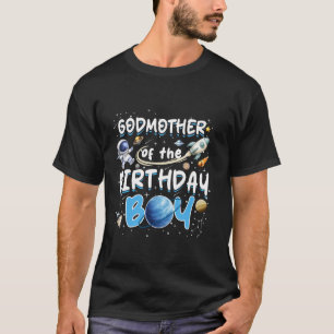 Camiseta Madrina Del Niño De Cumpleaños Astronauta Familia