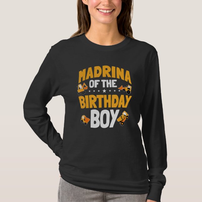 Camiseta Madrina Del Niño De Cumpleaños Trabajador De La Co (Anverso)
