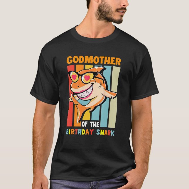 Camiseta Madrina Del Tiburón Cumpleaños Que La Madre De Dio (Anverso)