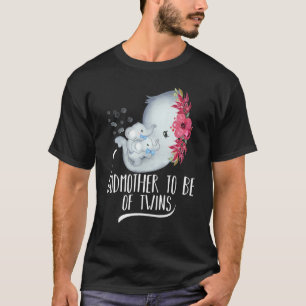 Camiseta Madrina Para Ser De Gemelos Gemelos Niños Elefante