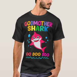 Camiseta Madrina regalo de tiburón bebé lindo tiburón bebé