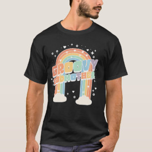Camiseta Madrina Segundo Cumpleaños Arcoiris Dos Groovy 2B
