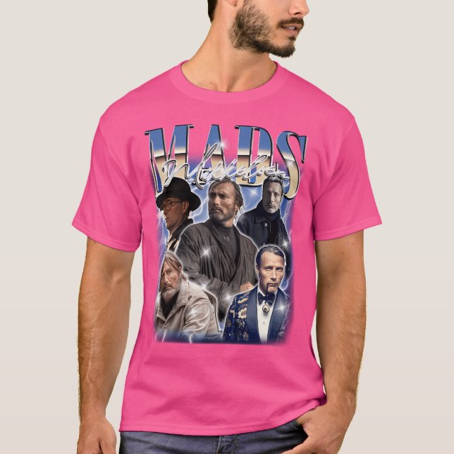 Camiseta Mads Mikkelsen Retro Bootleg Retro Bootleg (Anverso)