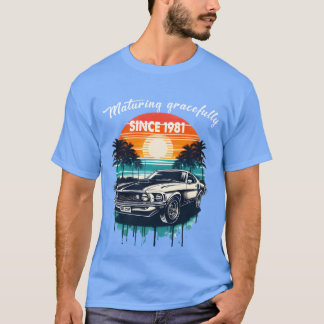 Camiseta Maduros con gracia desde 1981 Clásica amiga